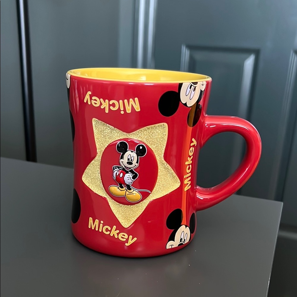 Disney Mickey Mouse Red and Gold Mug